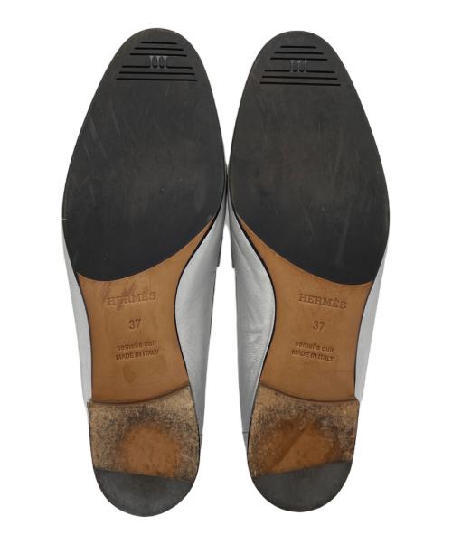 HERMES（エルメス）HERMES (エルメス) モカシンパリ シルバー サイズ:UK3の古着・服飾アイテム