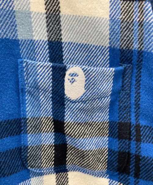 A BATHING APE（ア ベイシング エイプ）A BATHING APE (ア ベイシング エイプ) CHECK RELAXED FIT SHIRT ブルー サイズ:Sの古着・服飾アイテム