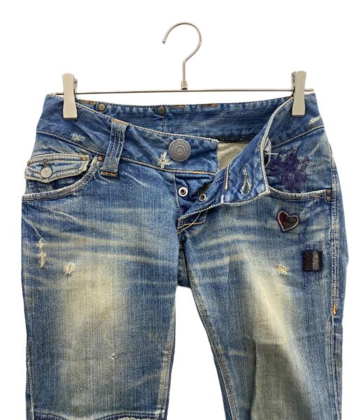 Hysteric Glamour（ヒステリックグラマー）Hysteric Glamour (ヒステリックグラマー) Y2Kデニムパンツ ブルー サイズ:XSの古着・服飾アイテム