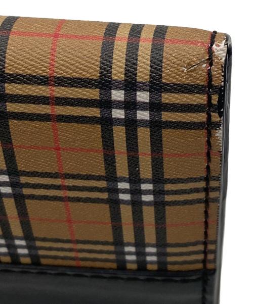BURBERRY（バーバリー）BURBERRY (バーバリー) 長財布 ブラック×ブラウンの古着・服飾アイテム