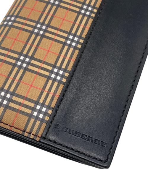 BURBERRY（バーバリー）BURBERRY (バーバリー) 長財布 ブラック×ブラウンの古着・服飾アイテム