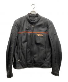HARLEY-DAVIDSON（ハーレーダビッドソン）の古着「シングルライダースジャケット」｜ブラック