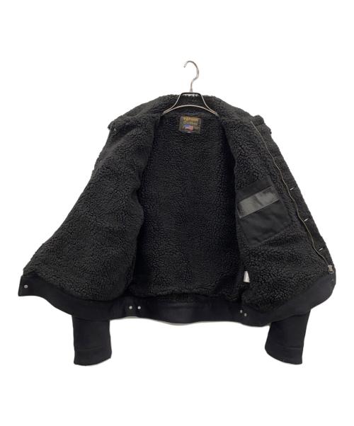 VANSON（バンソン）VANSON (バンソン) 裏ボアジャケット ブラック サイズ:XLの古着・服飾アイテム