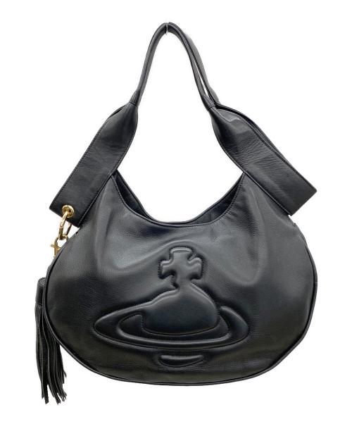 Vivienne Westwood（ヴィヴィアンウエストウッド）Vivienne Westwood (ヴィヴィアンウエストウッド) レザーショルダーバッグ ブラックの古着・服飾アイテム