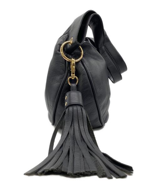 Vivienne Westwood（ヴィヴィアンウエストウッド）Vivienne Westwood (ヴィヴィアンウエストウッド) レザーショルダーバッグ ブラックの古着・服飾アイテム