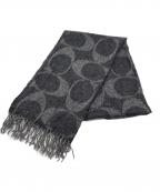 COACHコーチ）の古着「ウールマフラー」｜グレー×ブラック