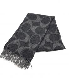 COACH（コーチ）の古着「ウールマフラー」｜グレー×ブラック