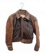 Aero LEATHERエアロレザー）の古着「ハラコレザージャケット」｜ブラウン