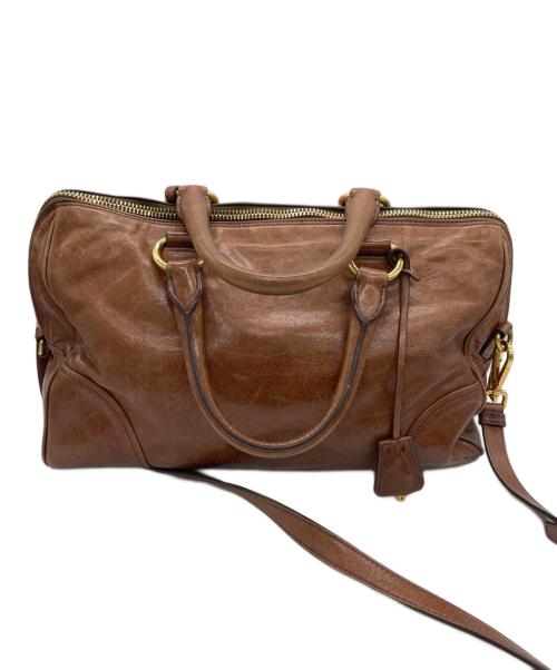 PRADA（プラダ）PRADA (プラダ) 2WAYショルダーバッグ ブラウンの古着・服飾アイテム