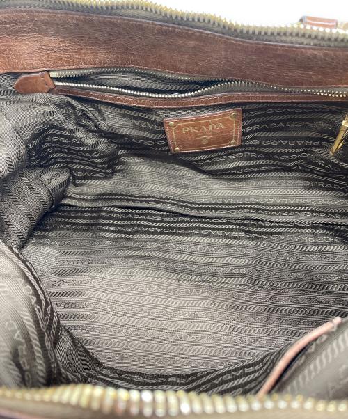 PRADA（プラダ）PRADA (プラダ) 2WAYショルダーバッグ ブラウンの古着・服飾アイテム