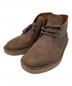 CLARKS ORIGINALSクラークス オリジナルズ）の古着「オイルレザーチャッカーブーツ」｜ブラウン