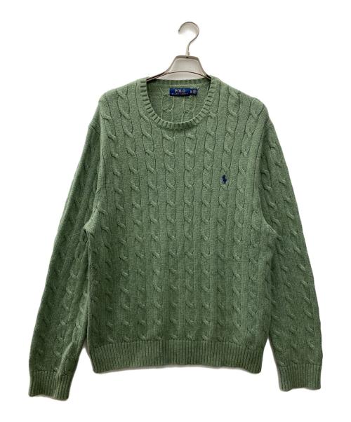 POLO RALPH LAUREN（ポロ・ラルフローレン）POLO RALPH LAUREN (ポロ・ラルフローレン) 厚手ニット グリーン サイズ:XLの古着・服飾アイテム