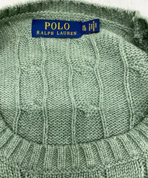 POLO RALPH LAUREN（ポロ・ラルフローレン）POLO RALPH LAUREN (ポロ・ラルフローレン) 厚手ニット グリーン サイズ:XLの古着・服飾アイテム