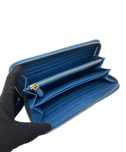 PRADA（プラダ）PRADA (プラダ) 長財布 ブルーの古着・服飾アイテム