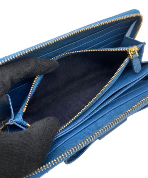 PRADA（プラダ）PRADA (プラダ) 長財布 ブルーの古着・服飾アイテム