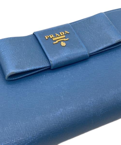 PRADA（プラダ）PRADA (プラダ) 長財布 ブルーの古着・服飾アイテム