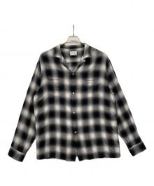 PENNEYS TOWNCRAFT（ペニーズタウンクラフト）の古着「オンブレチェックレーヨンシャツ」｜ブラック×ホワイト