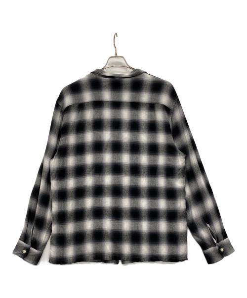 PENNEYS TOWNCRAFT（ペニーズタウンクラフト）PENNEYS TOWNCRAFT (ペニーズタウンクラフト) オンブレチェックレーヨンシャツ ブラック×ホワイト サイズ:Lの古着・服飾アイテム