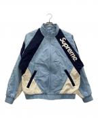 SUPREMEシュプリーム）の古着「トラックジャケット」｜スカイブルー×ネイビー