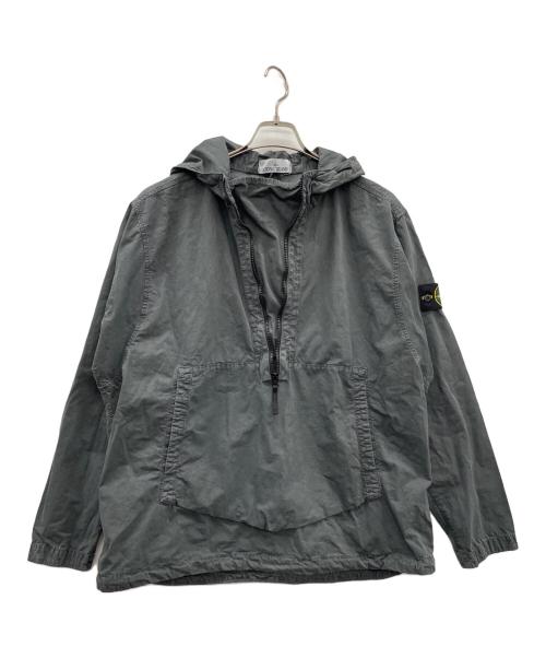 STONE ISLAND（ストーンアイランド）STONE ISLAND (ストーンアイランド) ガーメントダイ フーデッド アノラックパーカー グレー サイズ:Lの古着・服飾アイテム
