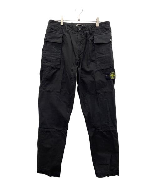STONE ISLAND（ストーンアイランド）STONE ISLAND (ストーンアイランド) リップストップテーパードベイカーパンツ ブラック サイズ:32の古着・服飾アイテム