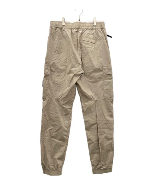 STONE ISLAND（ストーンアイランド）STONE ISLAND (ストーンアイランド) ガーメントダイコットンストレッチシャーリングテーパードリブカーゴパンツ ベージュ サイズ:81cm (W32)の古着・服飾アイテム