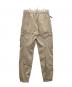STONE ISLAND (ストーンアイランド) ガーメントダイコットンストレッチシャーリングテーパードリブカーゴパンツ ベージュ サイズ:81cm (W32)：30000円