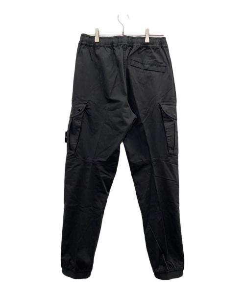STONE ISLAND（ストーンアイランド）STONE ISLAND (ストーンアイランド) ガーメントダイコットンウールツイルシャーリングカーゴパンツ ブラック サイズ:81cm (W32)の古着・服飾アイテム