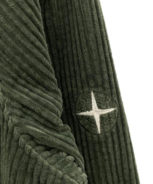 STONE ISLAND（ストーンアイランド）STONE ISLAND (ストーンアイランド) コーデュロイジャケット グリーン サイズ:Lの古着・服飾アイテム
