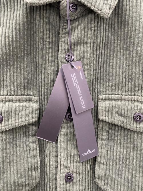 STONE ISLAND（ストーンアイランド）STONE ISLAND (ストーンアイランド) コーデュロイジャケット グリーン サイズ:Lの古着・服飾アイテム