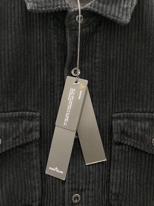 STONE ISLAND（ストーンアイランド）STONE ISLAND (ストーンアイランド) コーデュロイジャケット ブラック サイズ:Lの古着・服飾アイテム