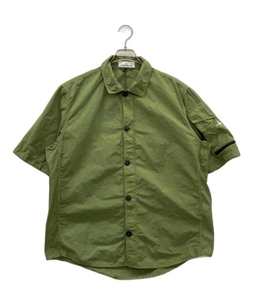 STONE ISLAND（ストーンアイランド）STONE ISLAND (ストーンアイランド) 半袖シャツ グリーン サイズ:Lの古着・服飾アイテム