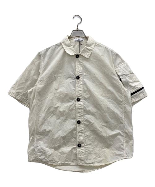 STONE ISLAND（ストーンアイランド）STONE ISLAND (ストーンアイランド) 半袖シャツ ベージュ サイズ:Lの古着・服飾アイテム