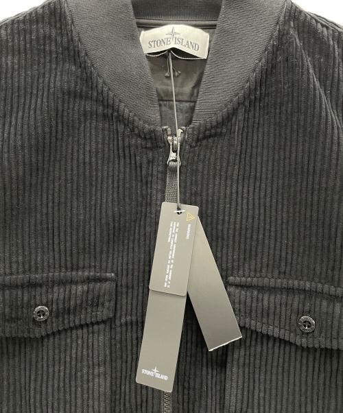 STONE ISLAND（ストーンアイランド）STONE ISLAND (ストーンアイランド) コーデュロイブルゾン ブラック サイズ:L 未使用品の古着・服飾アイテム