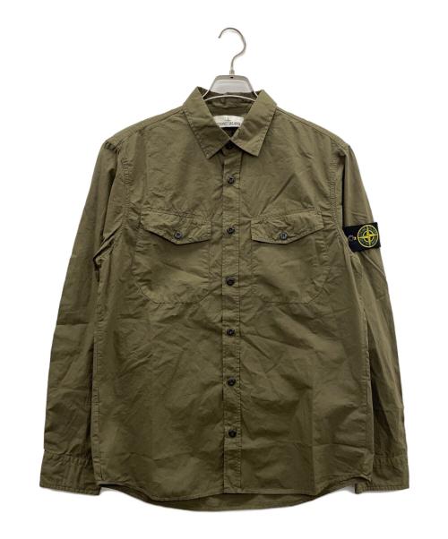 STONE ISLAND（ストーンアイランド）STONE ISLAND (ストーンアイランド) 長袖シャツ オリーブ サイズ:L 未使用品の古着・服飾アイテム
