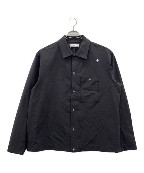 STONE ISLAND（ストーンアイランド）STONE ISLAND (ストーンアイランド) コンフォートフィットオーバーサイズシャツ ブラック サイズ:L 未使用品の古着・服飾アイテム
