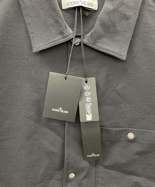 STONE ISLAND（ストーンアイランド）STONE ISLAND (ストーンアイランド) コンフォートフィットオーバーサイズシャツ ブラック サイズ:L 未使用品の古着・服飾アイテム