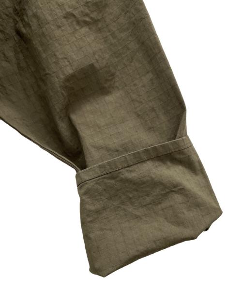 STONE ISLAND（ストーンアイランド）STONE ISLAND (ストーンアイランド) リップストップハーフジップシャツ オリーブ サイズ:Lの古着・服飾アイテム