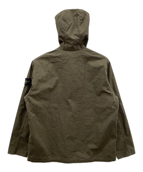 STONE ISLAND（ストーンアイランド）STONE ISLAND (ストーンアイランド) リップストップハーフジップシャツ オリーブ サイズ:Lの古着・服飾アイテム