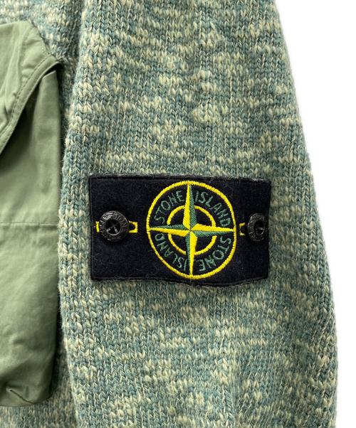 STONE ISLAND（ストーンアイランド）STONE ISLAND (ストーンアイランド) キャンパスパッチプルオーバーニット グリーン サイズ:L 未使用品の古着・服飾アイテム