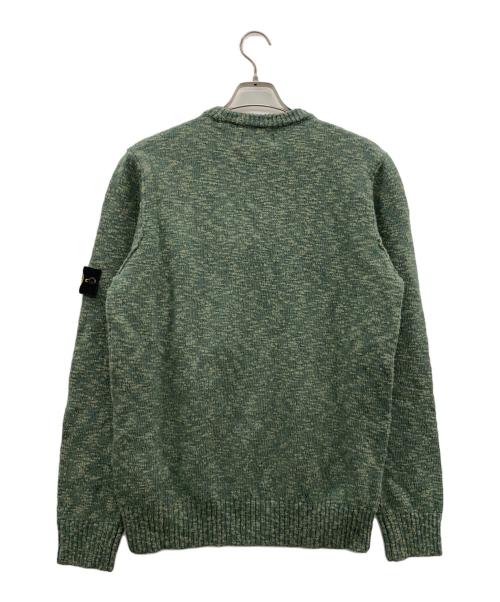 STONE ISLAND（ストーンアイランド）STONE ISLAND (ストーンアイランド) キャンパスパッチプルオーバーニット グリーン サイズ:L 未使用品の古着・服飾アイテム