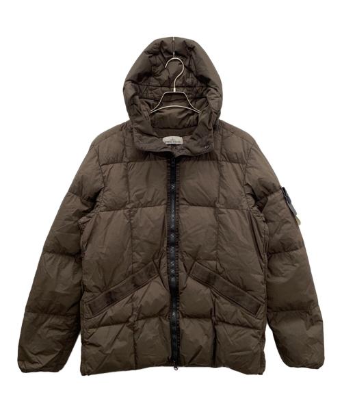 STONE ISLAND（ストーンアイランド）STONE ISLAND (ストーンアイランド) GARMENT DYED CRINKLE REPS NY DOWN JACKET ブラウン サイズ:L 未使用品の古着・服飾アイテム