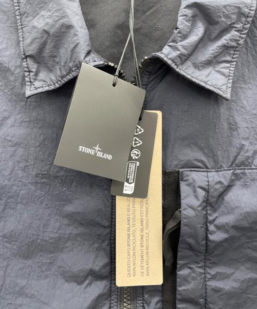 STONE ISLAND（ストーンアイランド）STONE ISLAND (ストーンアイランド) ガーメントダイ ナイロンジップアップジャケット ネイビー サイズ:Lの古着・服飾アイテム