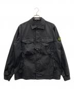 STONE ISLANDストーンアイランド）の古着「19FW GARMENT DYED STRETCH OVERSHIRT」｜ブラック
