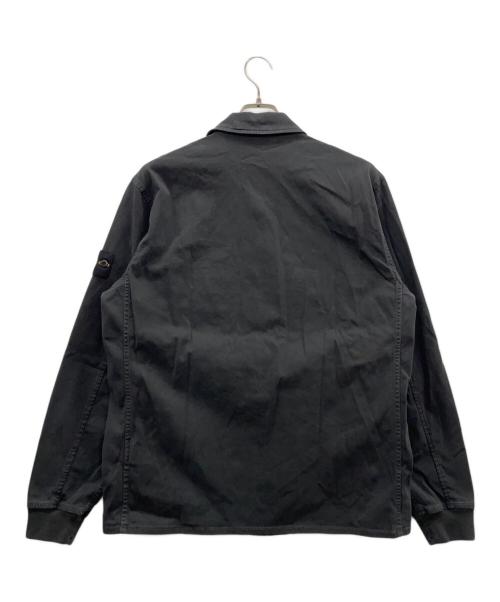STONE ISLAND（ストーンアイランド）STONE ISLAND (ストーンアイランド) 19FW GARMENT DYED STRETCH OVERSHIRT ブラック サイズ:Lの古着・服飾アイテム