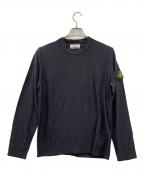 STONE ISLANDストーンアイランド）の古着「コンパスパッチニット」｜ブラック