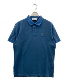 STONE ISLAND（ストーンアイランド）の古着「半袖ポロシャツ」｜ネイビー