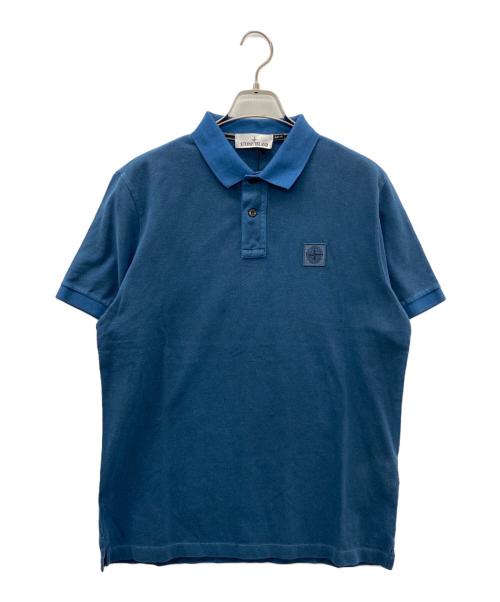 STONE ISLAND（ストーンアイランド）STONE ISLAND (ストーンアイランド) 半袖ポロシャツ ネイビー サイズ:Lの古着・服飾アイテム