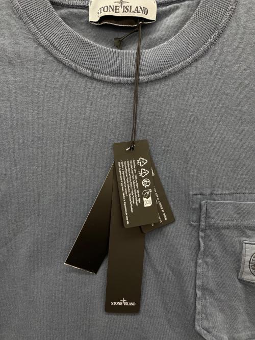 STONE ISLAND（ストーンアイランド）STONE ISLAND (ストーンアイランド) ロゴパッチポケットTシャツ ネイビー サイズ:Lの古着・服飾アイテム