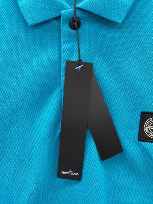 STONE ISLAND（ストーンアイランド）STONE ISLAND (ストーンアイランド) 半袖ポロシャツ ブルー サイズ:L 未使用品の古着・服飾アイテム